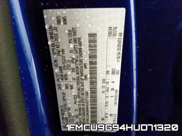 1FMCU9G94HUD71320 фото 2