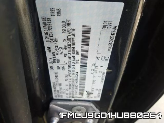 1FMCU9GD1HUB80264 фото 2