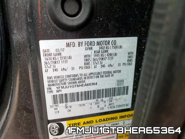 1FMJU1GT8HEA65364 фото 2