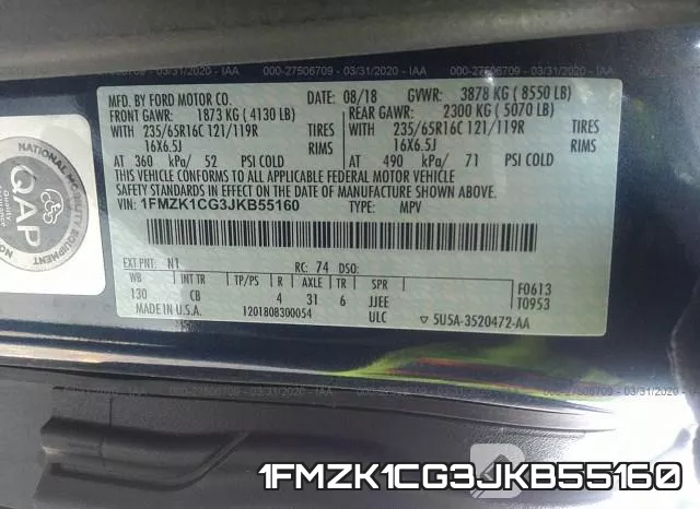 1FMZK1CG3JKB55160 фото 10