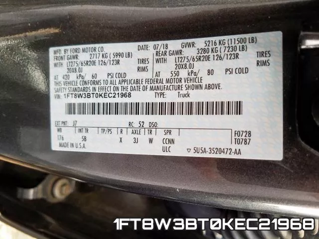 1FT8W3BT0KEC21968 фото 2