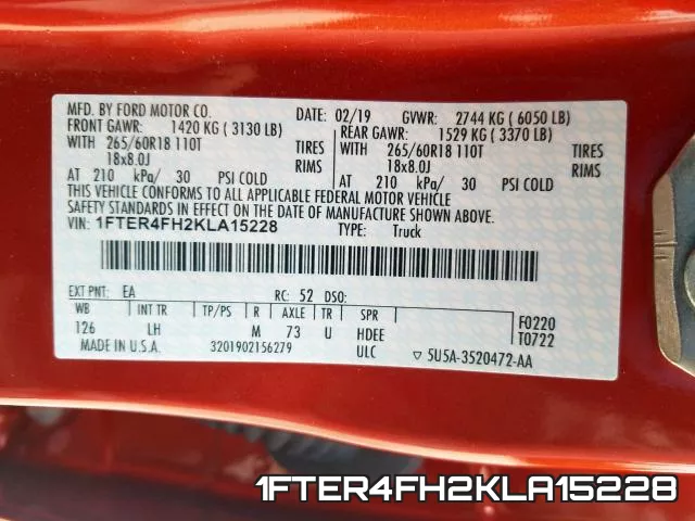 1FTER4FH2KLA15228 фото 2