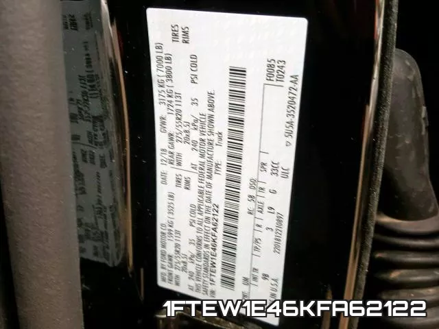 1FTEW1E46KFA62122 фото 2