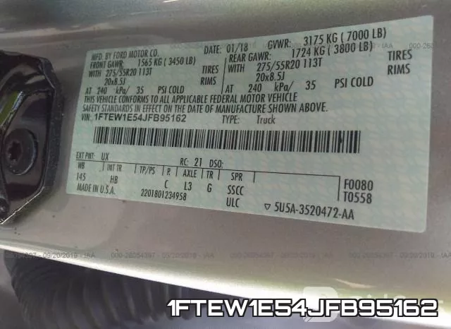1FTEW1E54JFB95162 фото 10