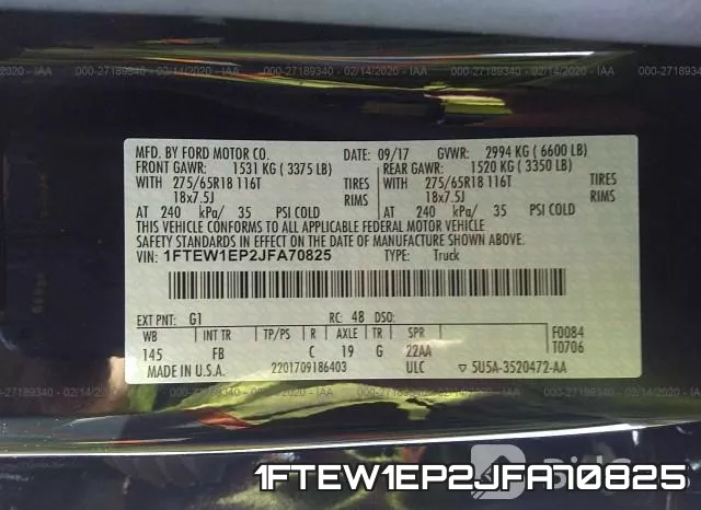 1FTEW1EP2JFA70825 фото 10