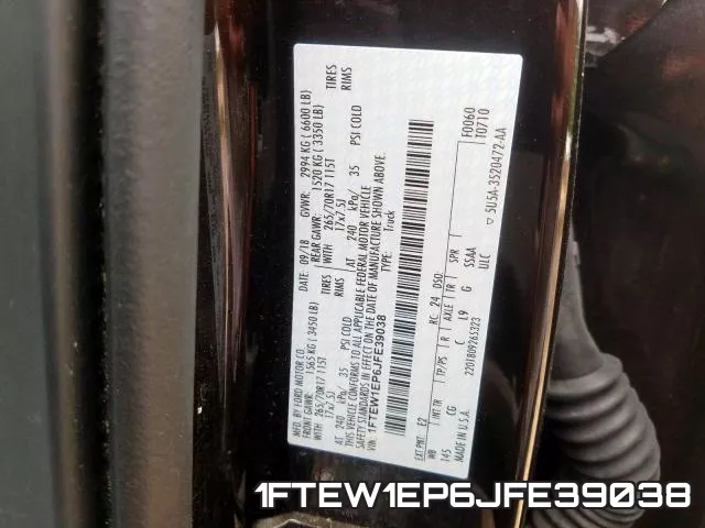1FTEW1EP6JFE39038 фото 2