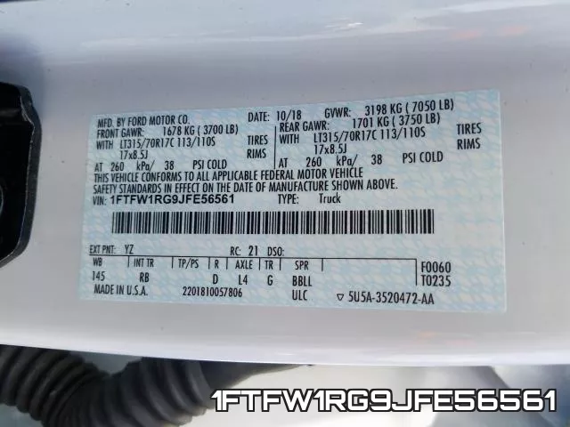1FTFW1RG9JFE56561 фото 2