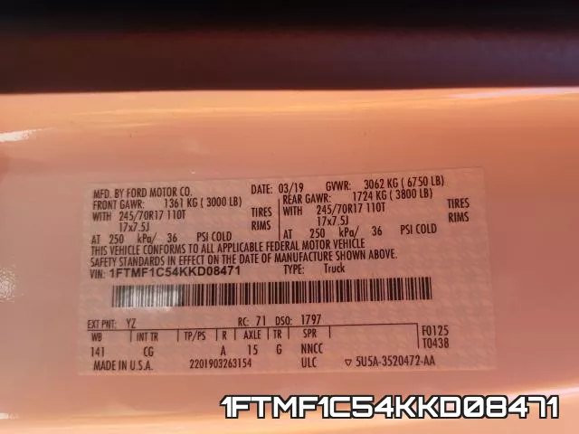 1FTMF1C54KKD08471 фото 2