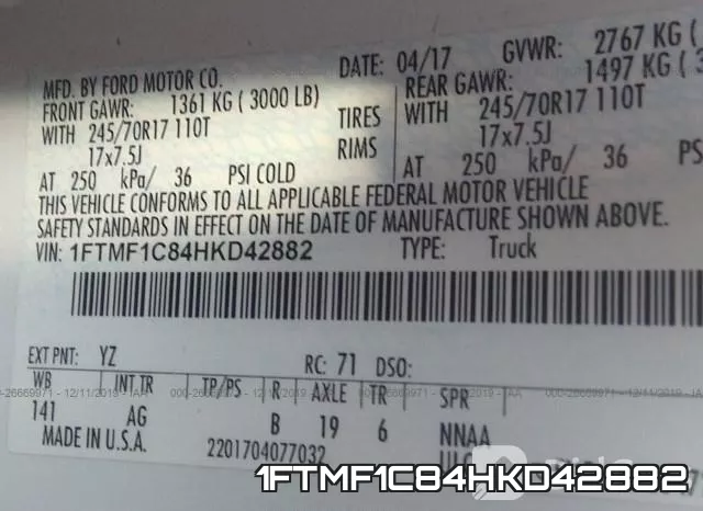1FTMF1C84HKD42882 фото 10