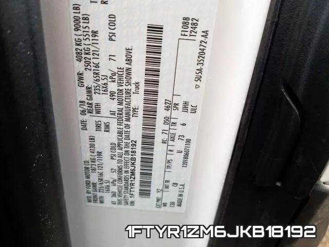 1FTYR1ZM6JKB18192 фото 2