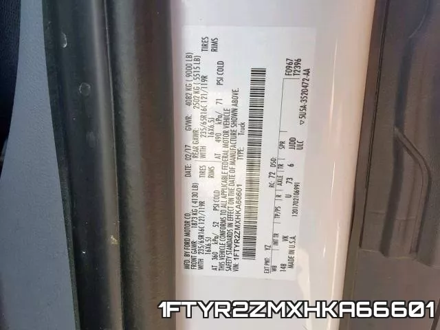 1FTYR2ZMXHKA66601 фото 2