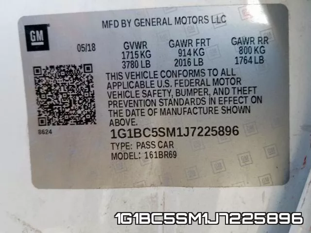1G1BC5SM1J7225896 фото 2