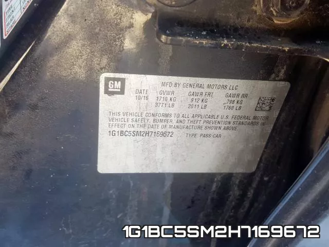 1G1BC5SM2H7169672 фото 2