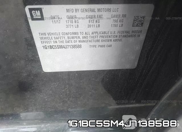 1G1BC5SM4J7138588 фото 10