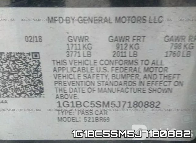 1G1BC5SM5J7180882 фото 10