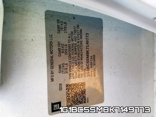 1G1BC5SM8K7149773 фото 2