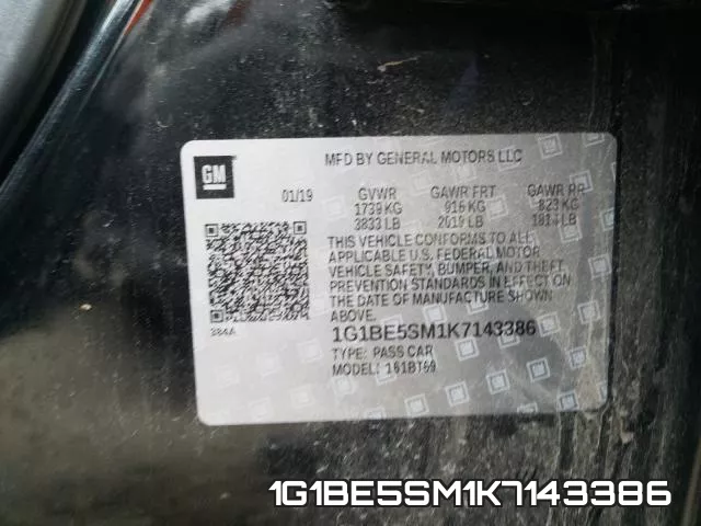 1G1BE5SM1K7143386 фото 2