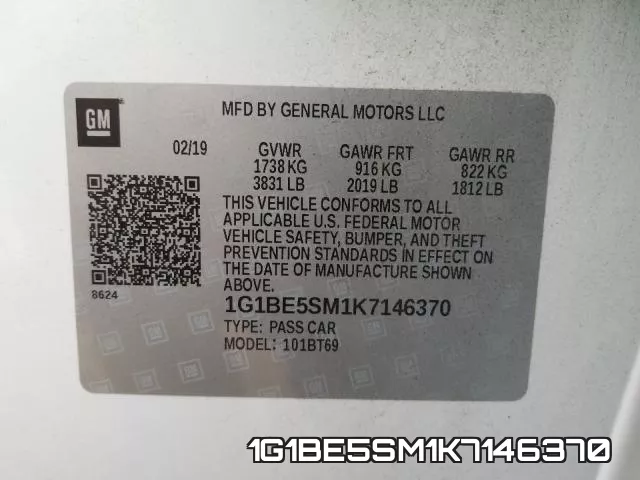 1G1BE5SM1K7146370 фото 2
