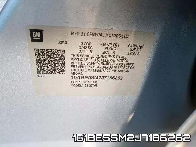 1G1BE5SM2J7186262 фото 2