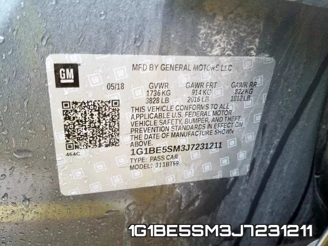 1G1BE5SM3J7231211 фото 2
