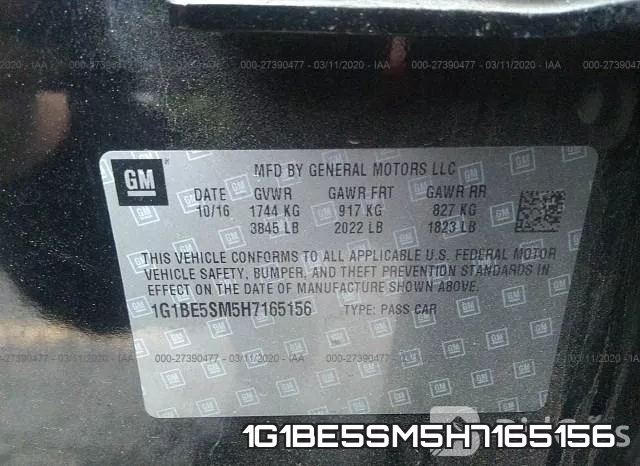 1G1BE5SM5H7165156 фото 10