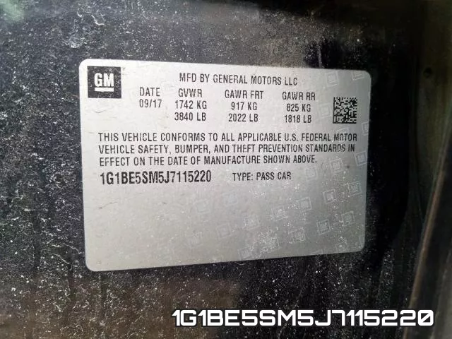 1G1BE5SM5J7115220 фото 2
