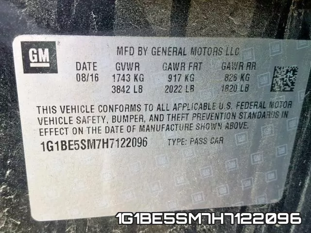 1G1BE5SM7H7122096 фото 2