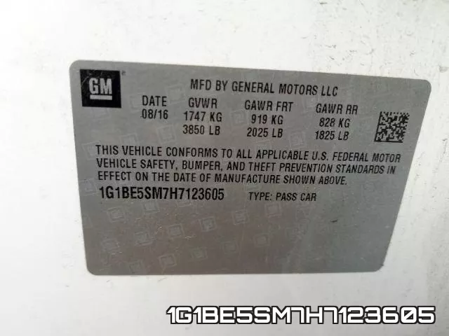 1G1BE5SM7H7123605 фото 2