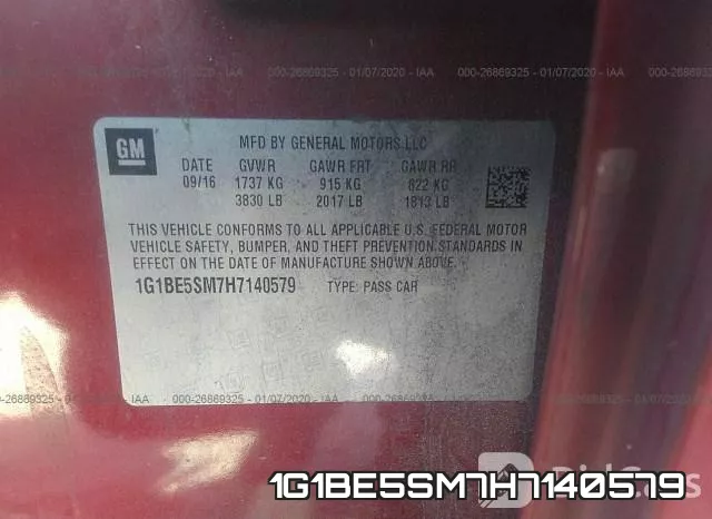 1G1BE5SM7H7140579 фото 10