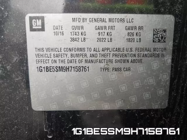 1G1BE5SM9H7158761 фото 2