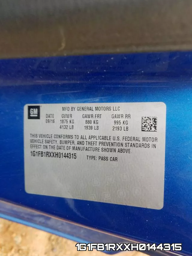 1G1FB1RXXH0144315 фото 2
