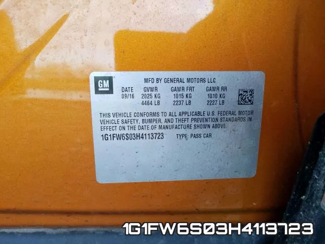 1G1FW6S03H4113723 фото 2