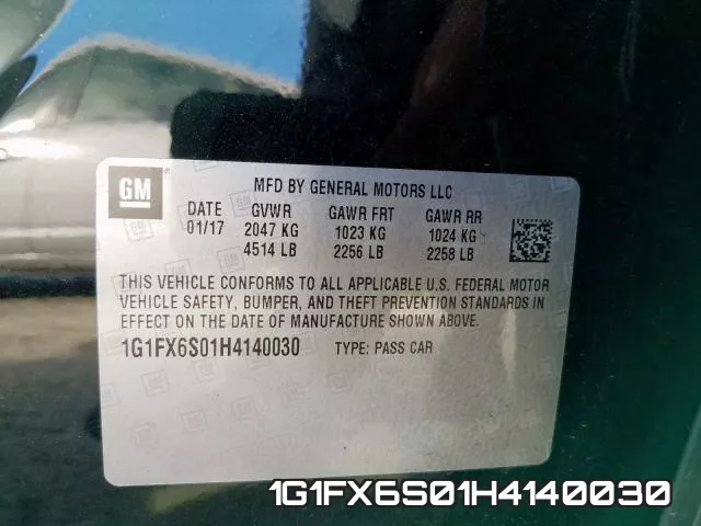 1G1FX6S01H4140030 фото 2