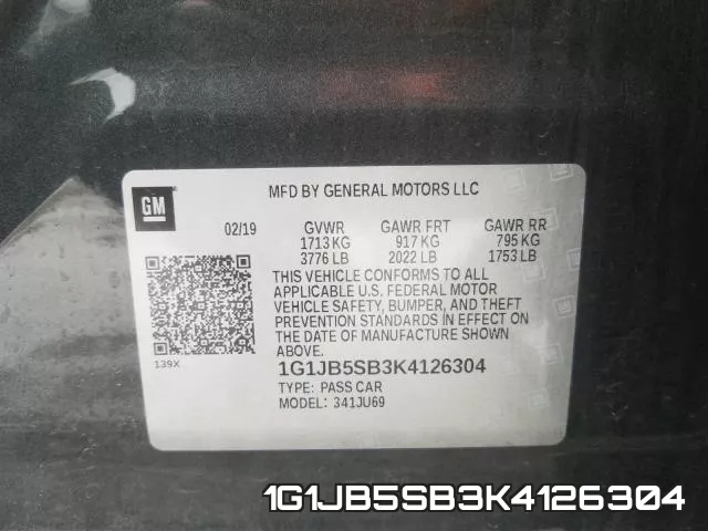 1G1JB5SB3K4126304 фото 2