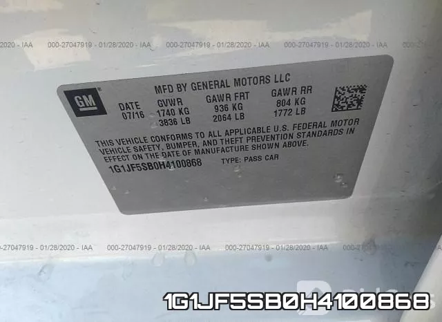 1G1JF5SB0H4100868 фото 10