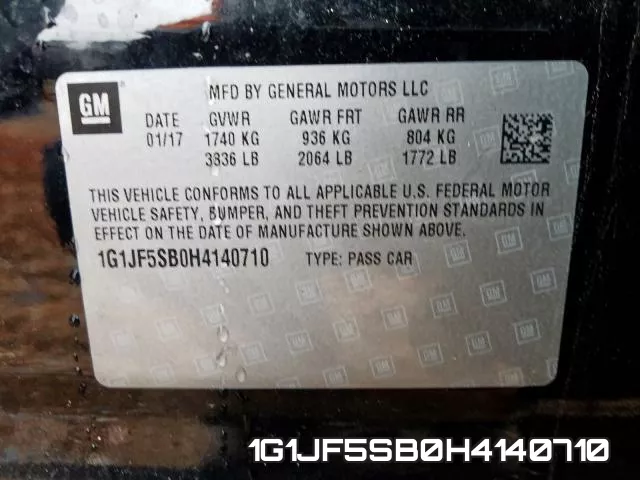 1G1JF5SB0H4140710 фото 2
