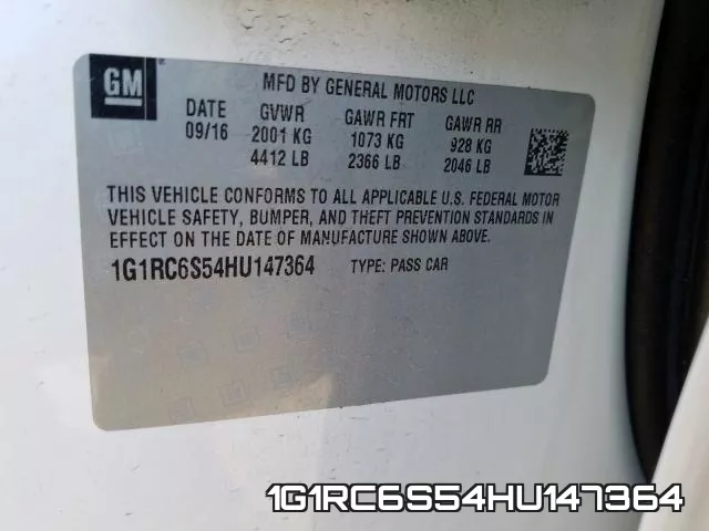 1G1RC6S54HU147364 фото 2
