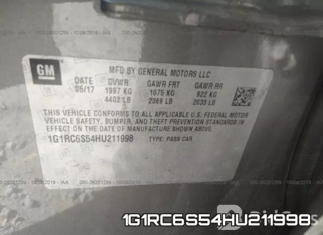 1G1RC6S54HU211998 фото 10