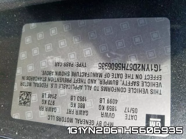 1G1YN2D67H5606935 фото 2