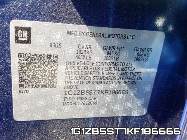 1G1ZB5ST7KF186666 фото 2