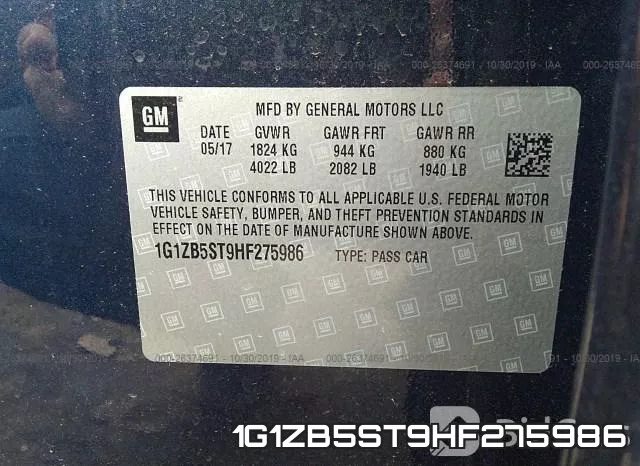 1G1ZB5ST9HF275986 фото 10