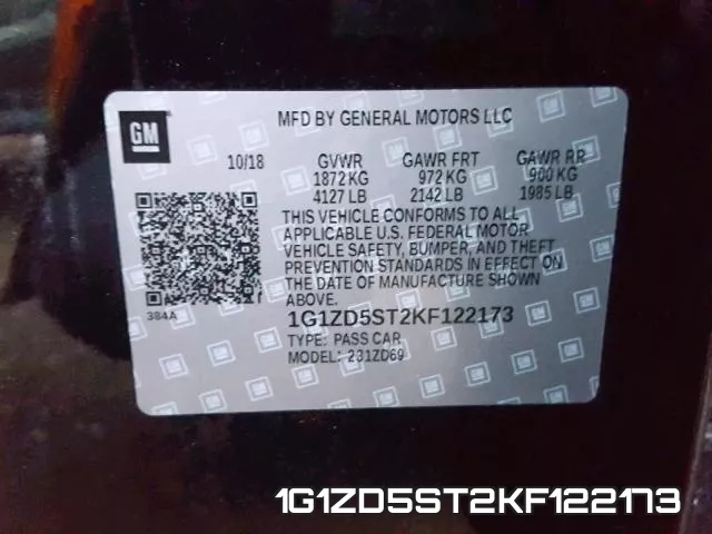 1G1ZD5ST2KF122173 фото 2