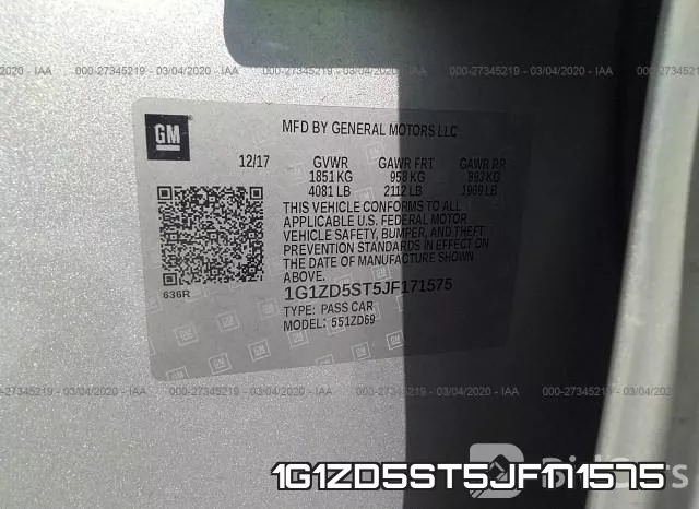1G1ZD5ST5JF171575 фото 10