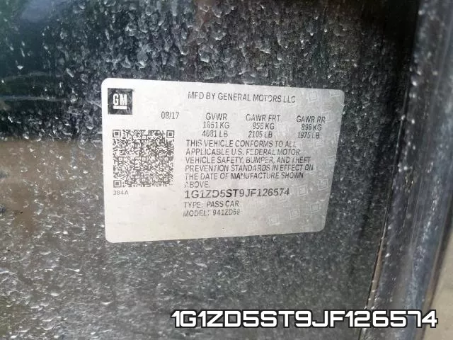 1G1ZD5ST9JF126574 фото 2