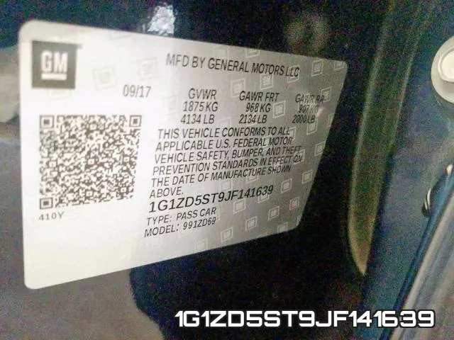 1G1ZD5ST9JF141639 фото 2