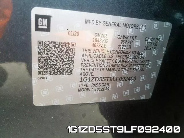 1G1ZD5ST9LF092400 фото 2
