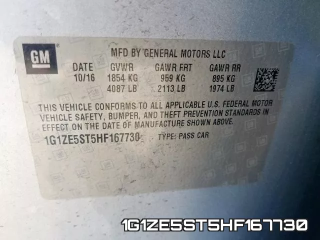 1G1ZE5ST5HF167730 фото 2