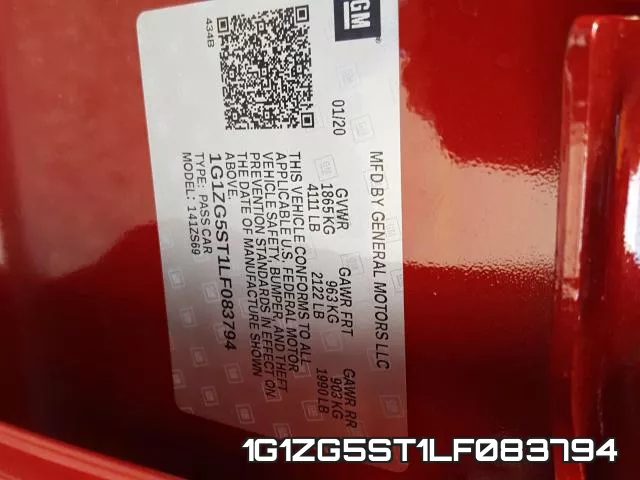 1G1ZG5ST1LF083794 фото 2