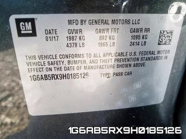 1G6AB5RX9H0185126 фото 2