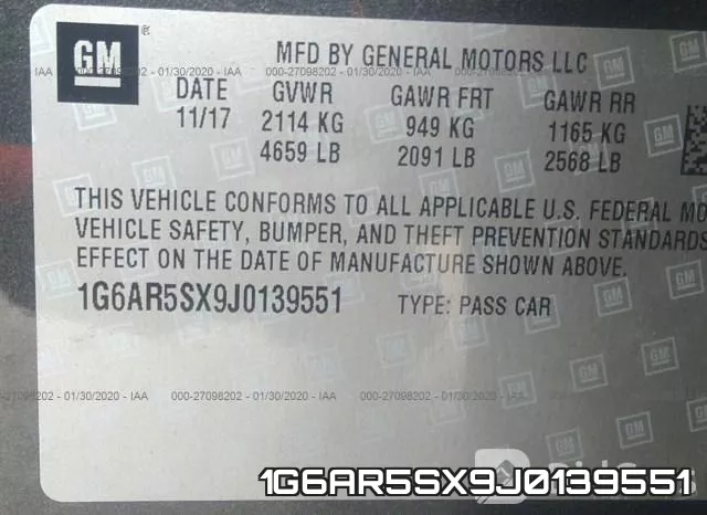 1G6AR5SX9J0139551 фото 10